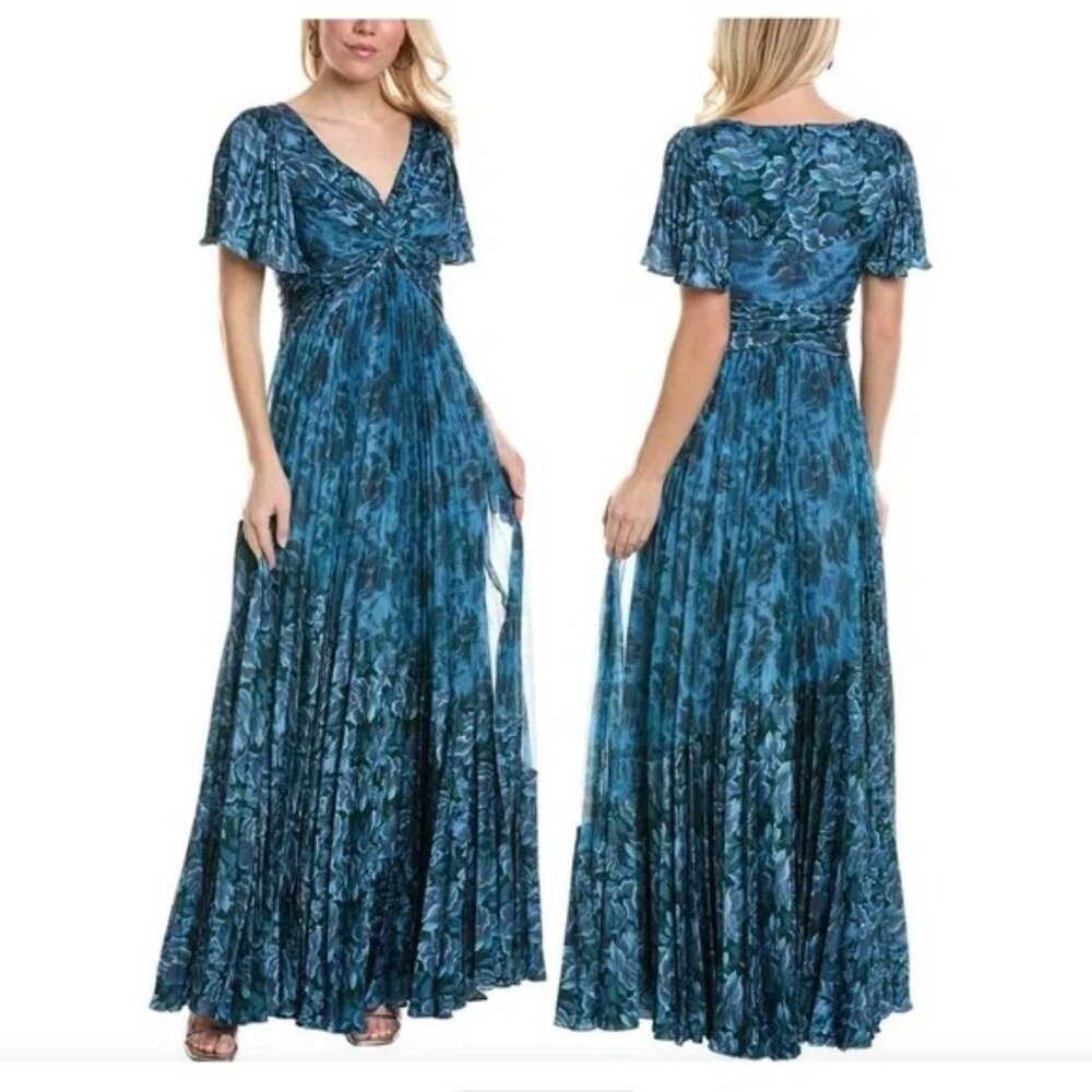 Theia Mabella Pleated A Line Gown, Size 10 - Picture 2 of 10